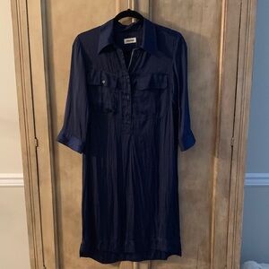 Zadig & Voltaire Midnight Blue MIDI shirt dress SZ small